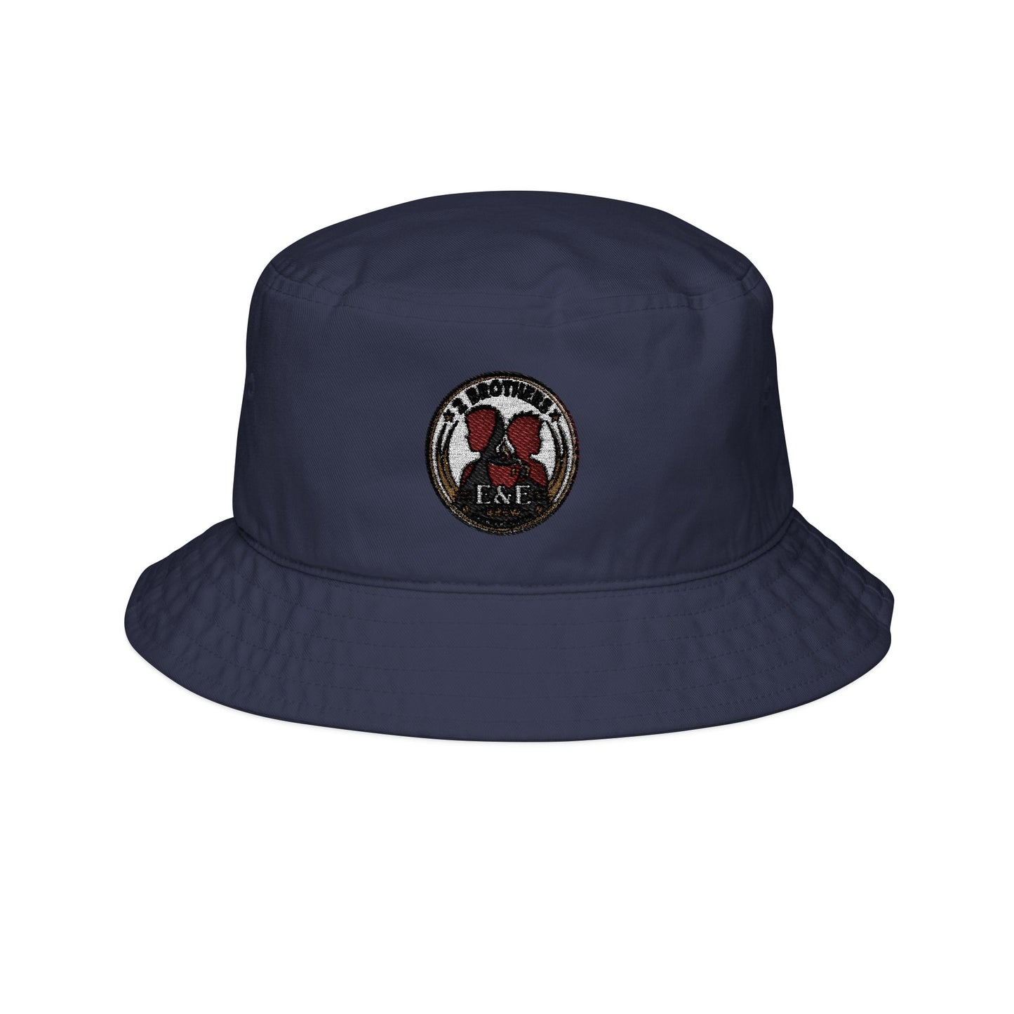 Embroidered Red Butterfly Patch Bucket Hat — Casual Streetwear Sun Hat