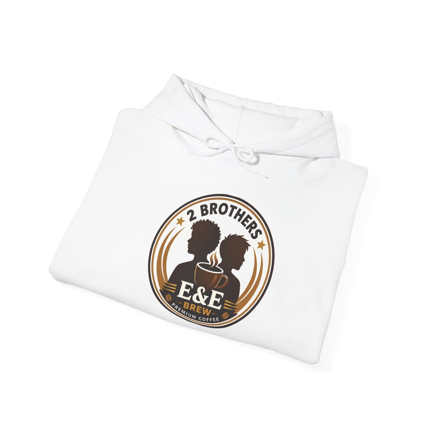 2 Brothers E&E Brew Logo Hoodie — Vintage Coffee Brand Sweatshirt