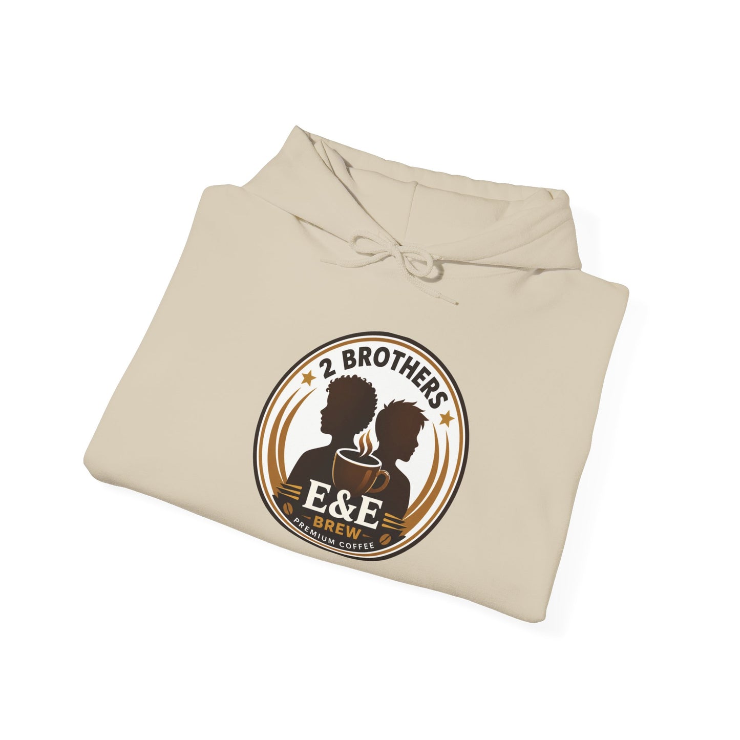 2 Brothers E&E Brew Logo Hoodie — Vintage Coffee Brand Sweatshirt