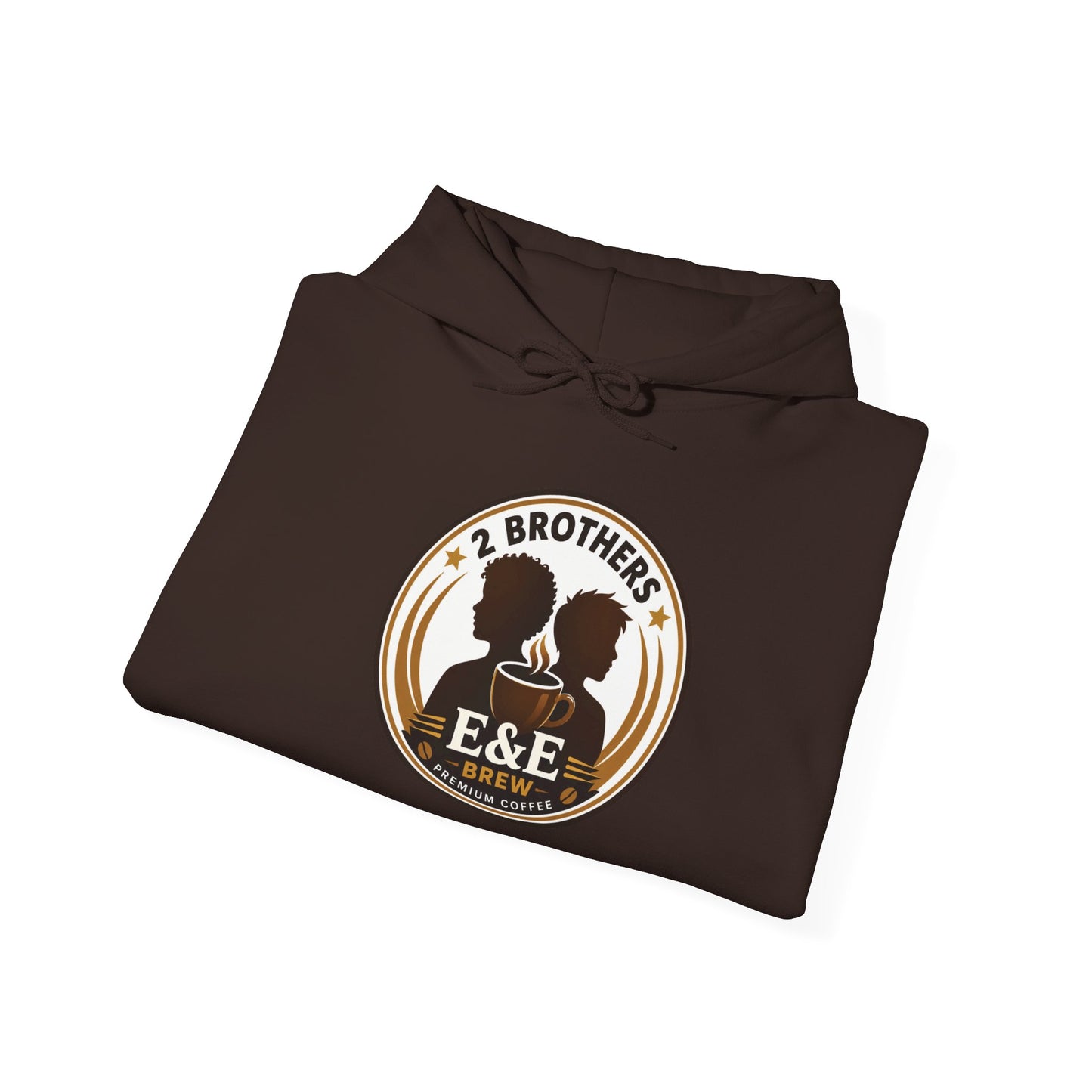 2 Brothers E&E Brew Logo Hoodie — Vintage Coffee Brand Sweatshirt