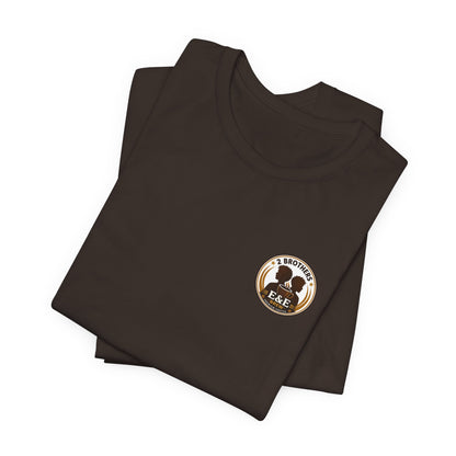 E&E 2 Brothers Brew — Heather Royal & Navy Tee