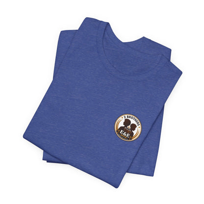 E&E 2 Brothers Brew — Heather Royal & Navy Tee