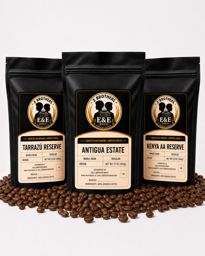 Origin Flight coffee bundle - Tarrazú Reserve, Antigua Estate, and Kenya AA Reserve bags