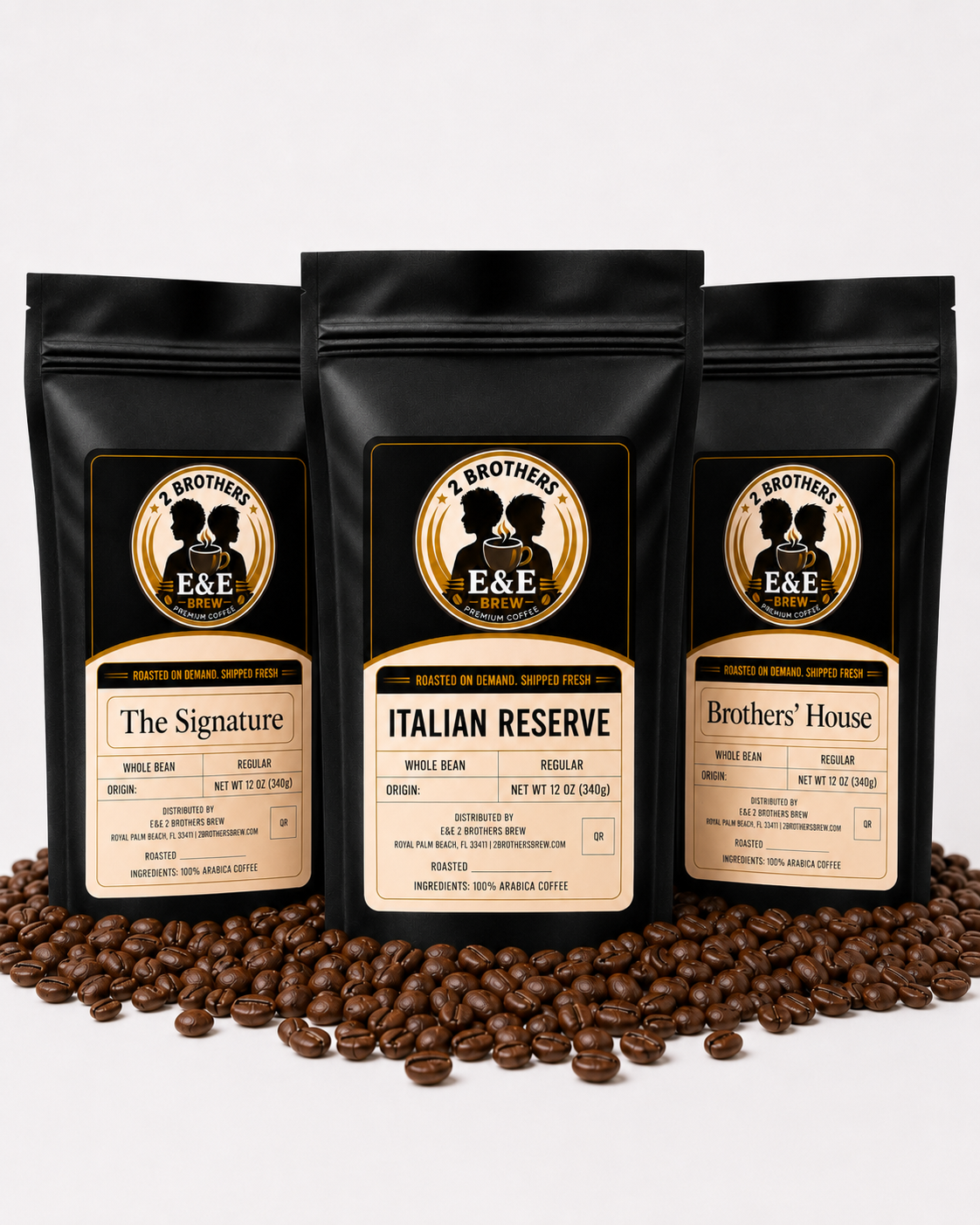 Best Sellers Flight coffee bundle - The Signature, Italian Reserve, and Brothers House bags