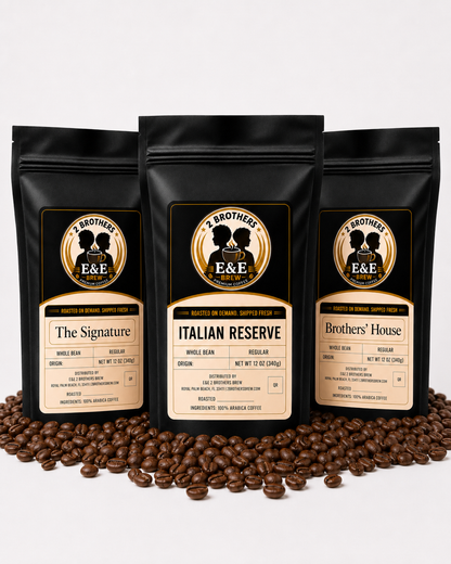 Best Sellers Flight coffee bundle - The Signature, Italian Reserve, and Brothers House bags