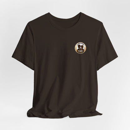E&E 2 Brothers Brew — Heather Royal & Navy Tee