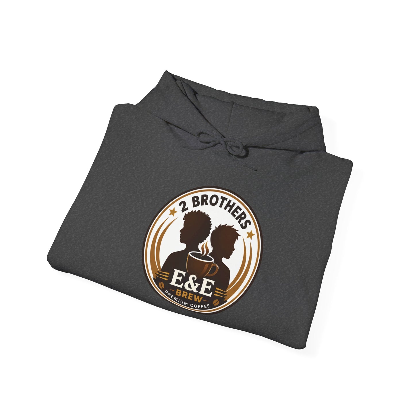 2 Brothers E&E Brew Logo Hoodie — Vintage Coffee Brand Sweatshirt