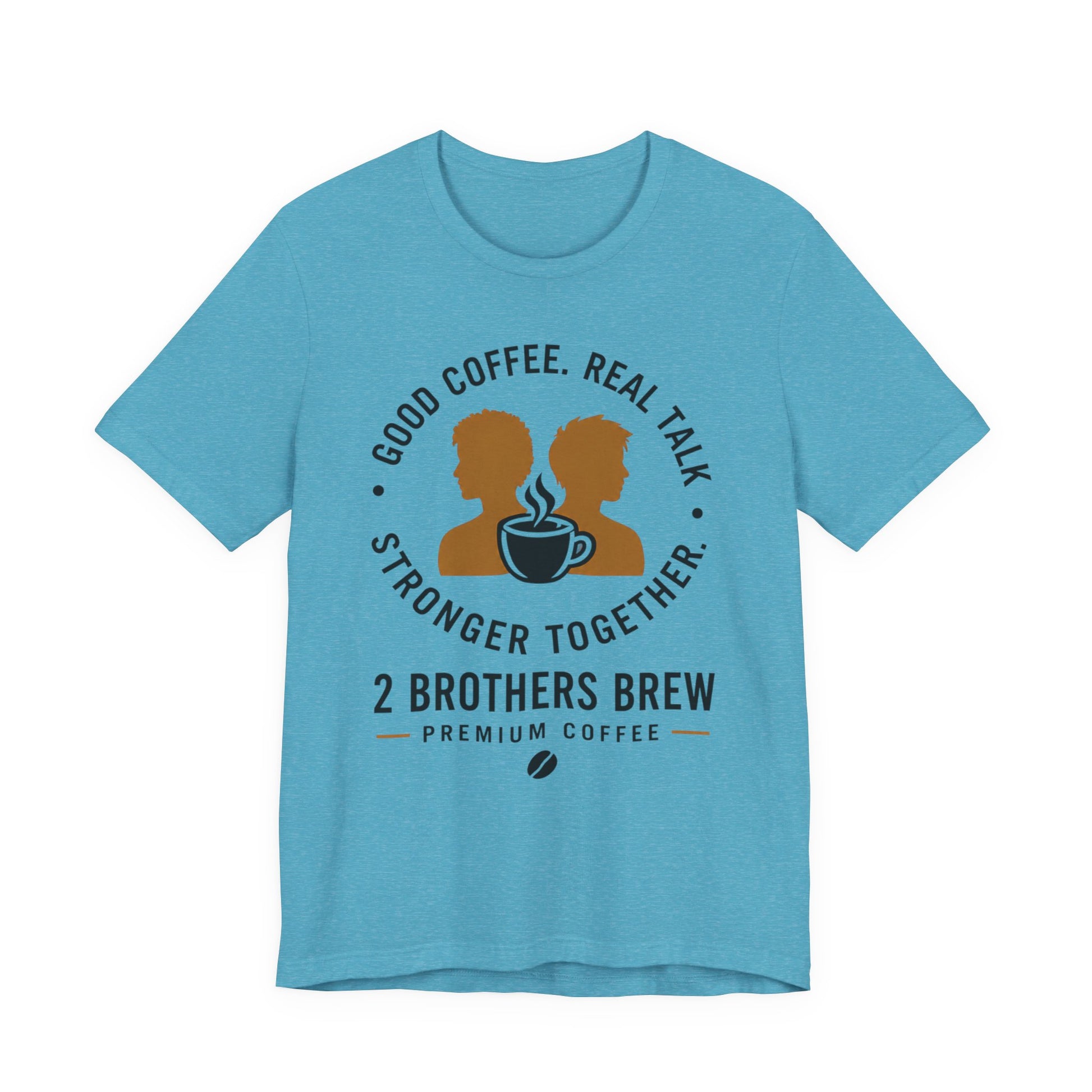 E&E 2 Brothers Brew — Heather & Aqua Tee