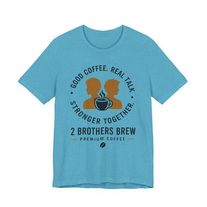 E&E 2 Brothers Brew — Heather & Aqua Tee
